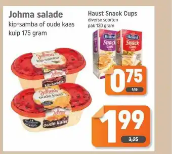 Dagwinkel Johma Salade Kip-Samba Of Oude Kaas Of Haust Snack Cups aanbieding