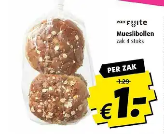 Boni Van Fuite Mueslibollen aanbieding