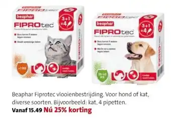 Intratuin Beaphar Fiprotec vlooienbestijding aanbieding