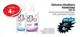 Trekpleister Unicura Vloeibare Handzeep 250 Ml aanbieding