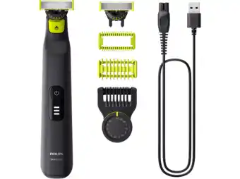 MediaMarkt Philips Oneblade Pro 360 Face + Body Qp6542/15 Multigroomer Zwart aanbieding