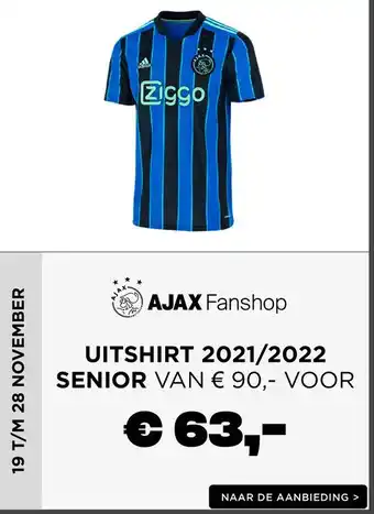 Batavia Stad Ajax Uitshirt 2021/2022 Senior aanbieding