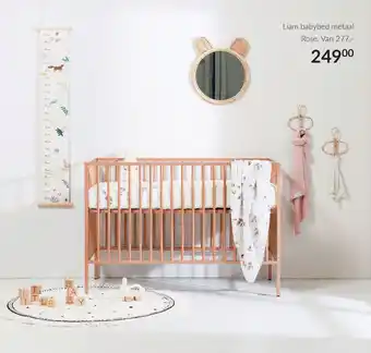 Babypark Liam babybed metaal Rose aanbieding