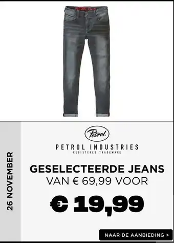 Batavia Stad Petrol Industries Geselecteerde Jeans aanbieding