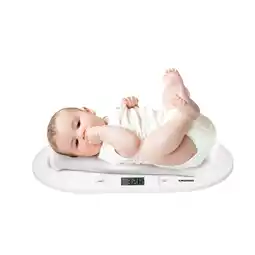 Bol.com Grundig Babyweegschaal - Digitaal - 10 Gram Nauwkeurig - Max 20 Kilo - Tare-Functie - Wit aanbieding