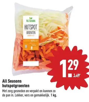 ALDI All Seasons hutspotgroenten 1kg aanbieding