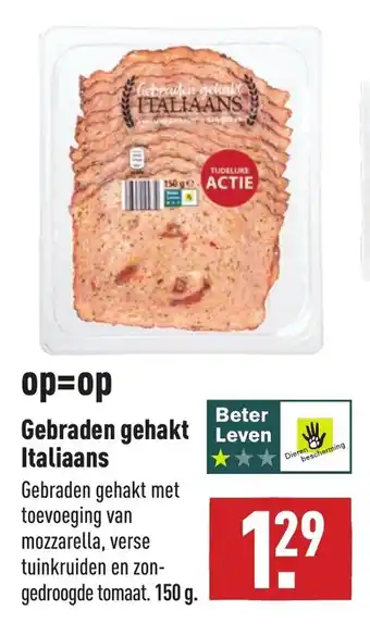 ALDI Gebraden gehakt Italiaans 150 gram aanbieding