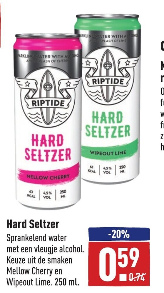 Hard Seltzer 250 ml aanbieding bij ALDI