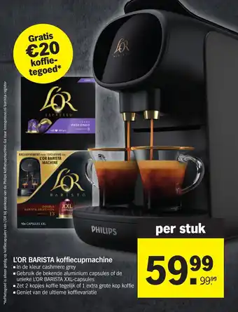 Albert Heijn L'or barista koffiecupmachine aanbieding