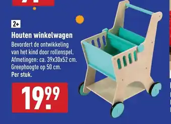 ALDI Houten winkelwagen aanbieding