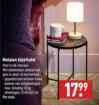 ALDI Metalen bijzettafel aanbieding