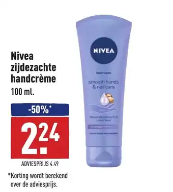 ALDI Nivea zijdezachte handcreme 100 ml aanbieding