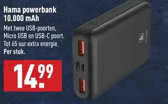 ALDI Hama powerbank 10.000 mAh aanbieding