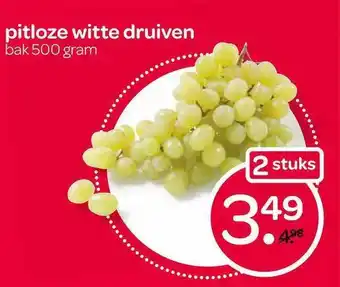 Spar Pitloze Witte Druiven 500g aanbieding