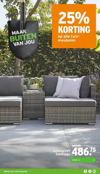 GAMMA Loungeset Santiago 25% Korting aanbieding