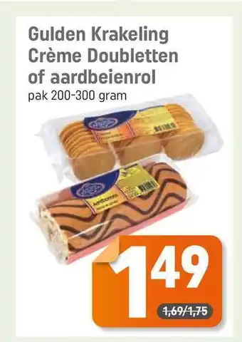 Dagwinkel Gulden Krakeling Crème Doubletten Of Aardbeienrol aanbieding