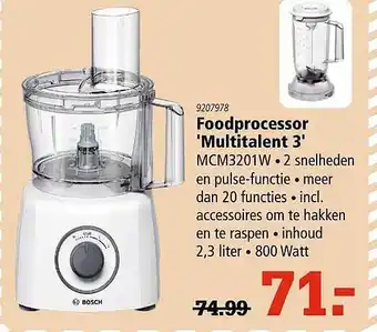 Marskramer Foodprocessor 'Multitalent 3' aanbieding