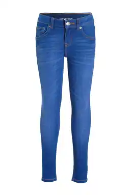 Wehkamp anytime skinny jeans medium blauwe denim aanbieding