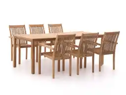 Kees Smit Sunyard Jakarta/Liverpool 210cm dining tuinset 7-delig stapelbaar aanbieding