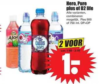 Dirk Hero, Pure Plus Of 02 Life aanbieding