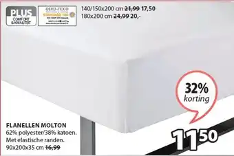 Jysk FLANELLEN MOLTON aanbieding