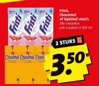 Boni Fristi, Chocomel of Optimel mini's aanbieding