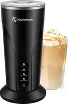 Bol.com Kitchenwell Melkopschuimer - Elektrische Melkopschuimer - 4-in-1 - 300 ML - 500W - Zwart aanbieding