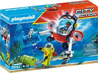 Bol.com PLAYMOBIL City Action Redding op zee: omgevingsmissie met duikboot - 70142 aanbieding