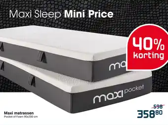 Beddenreus Maxi matrassen Pocket of Foam 90x200 cm aanbieding