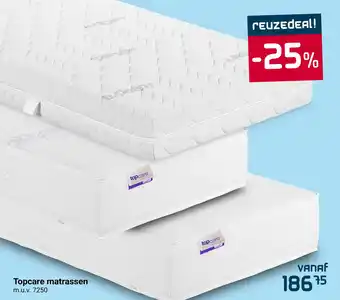 Beddenreus Topcare matrassen m.u.v. 7250 aanbieding