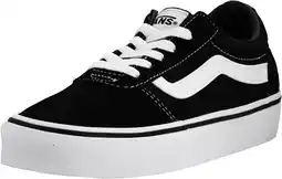 Amazon Vans Sneaker Ward Canvas dames Low-Top Trainers , Zwart Suede Canvas Zwart Wit Iju , 40.5 EU aanbieding