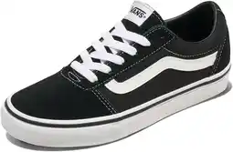 Amazon Vans Sneaker Ward Canvas dames Low-Top Trainers , Zwart Suede Canvas Zwart Wit Iju , 36.5 EU aanbieding