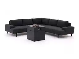 Kees Smit Hartman Lucas/Cosibrixx 60cm hoek loungeset met vuurtafel 3-delig aanbieding