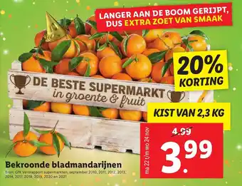 Lidl Bekroonde bladmandarijnen 2.3kg aanbieding