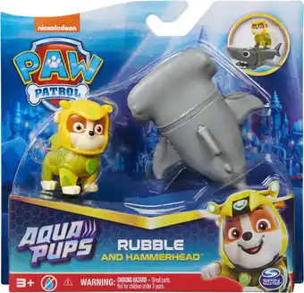 Amazon PAW Patrol Aqua Pups - Speelfigurenset met Rubble en Hammerhead aanbieding