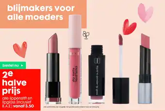 HEMA alle lippenstift en lipgloss (inclusief B.A.E.) aanbieding