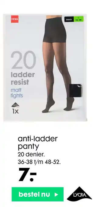 HEMA Anti-ladder panty aanbieding