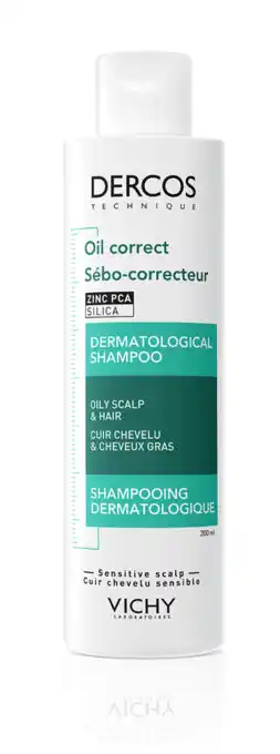 De Online Drogist Vichy Dercos Oil Correct Dermatological Shampoo Oily Scalp & Hair aanbieding