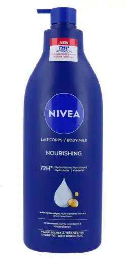 De Online Drogist Nivea Bodymilk Verzorgend 72H Pomp aanbieding