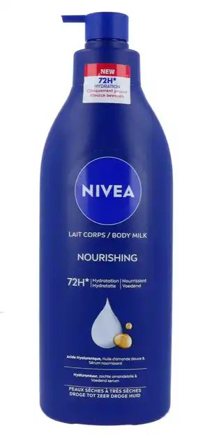 De Online Drogist Nivea Bodymilk Verzorgend 72H Pomp aanbieding
