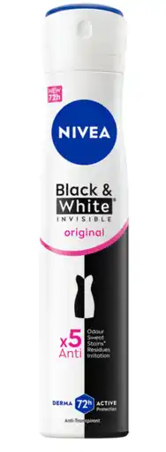 De Online Drogist Nivea Black & White Original Anti-transpirant aanbieding
