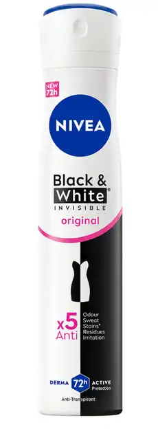 De Online Drogist Nivea Black & White Original Anti-transpirant aanbieding