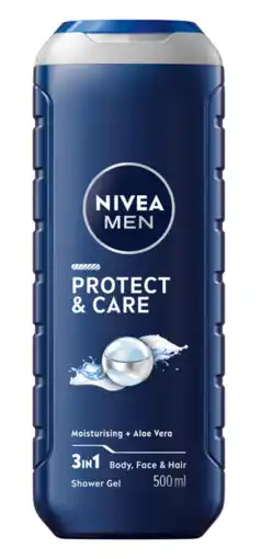 De Online Drogist Nivea Men - Protect & Care 3-in-1 Shower Gel aanbieding