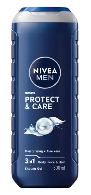 De Online Drogist Nivea Men - Protect & Care 3-in-1 Shower Gel aanbieding