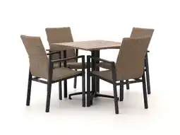 Kees Smit Manifesto Villongo/Canzo 80cm dining tuinset 5-delig stapelbaar inklapbaar aanbieding