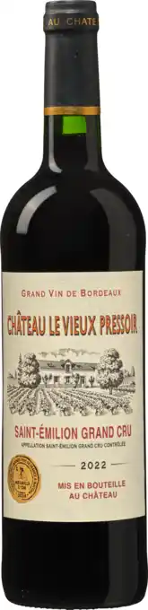 Wijnvoordeel Château le Vieux Pressoir Saint-Émilion Grand Cru aanbieding