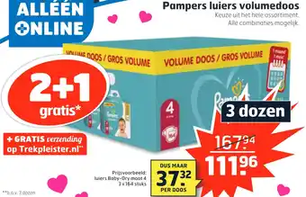 Trekpleister Pampers luiers volumedoos aanbieding