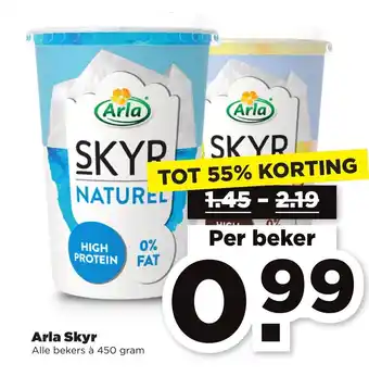 PLUS Arla skyr 450g aanbieding