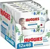 Bol.com Huggies billendoekjes - Natural 0% plastic - 12 x 48 stuks - 864 doekjes aanbieding