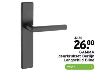 GAMMA GAMMA deurkrukset berlijn langschild blind aanbieding